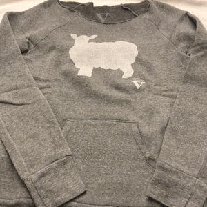Vaute Couture gray “sheep” pullover sweatshirt
